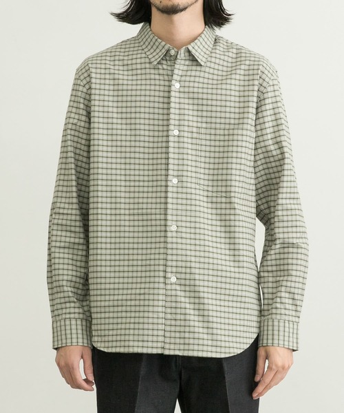 URBAN RESEARCH（アーバンリサーチ）の「Brushed Regular FitShirts（シャツ/ブラウス・メンズ・チェック/グリーン/ダークブラウン/ホワイト・MEDIUM/LARGE/SMALL）」の19枚目の写真