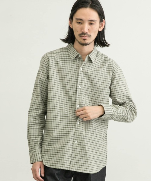 URBAN RESEARCH（アーバンリサーチ）の「Brushed Regular FitShirts（シャツ/ブラウス・メンズ・チェック/グリーン/ダークブラウン/ホワイト・MEDIUM/LARGE/SMALL）」の8枚目の写真
