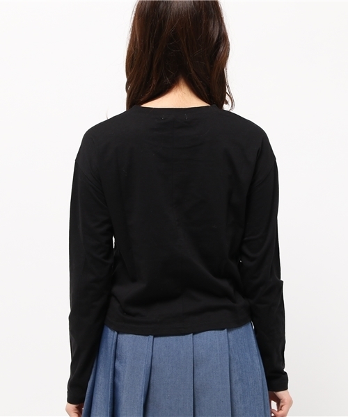 OUTLET(アウトレット)の「【who's who Chico】レース切替プルオーバー(Tシャツ/カットソー・レディース・ブラック/グレー/ホワイト・FREE)」の4枚目の写真