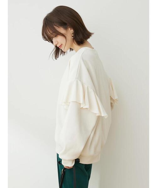 Sugar spoon（シュガースプーン）の「・SUGAR SPOON ラッフルショルダースウェット（Tシャツ/カットソー・レディース・レッド/グリーン/ブラック/オフホワイト・FREE）」の12枚目の写真