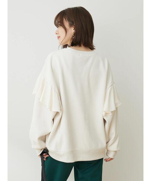 Sugar spoon（シュガースプーン）の「・SUGAR SPOON ラッフルショルダースウェット（Tシャツ/カットソー・レディース・レッド/グリーン/ブラック/オフホワイト・FREE）」の13枚目の写真