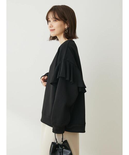 Sugar spoon（シュガースプーン）の「・SUGAR SPOON ラッフルショルダースウェット（Tシャツ/カットソー・レディース・レッド/グリーン/ブラック/オフホワイト・FREE）」の21枚目の写真