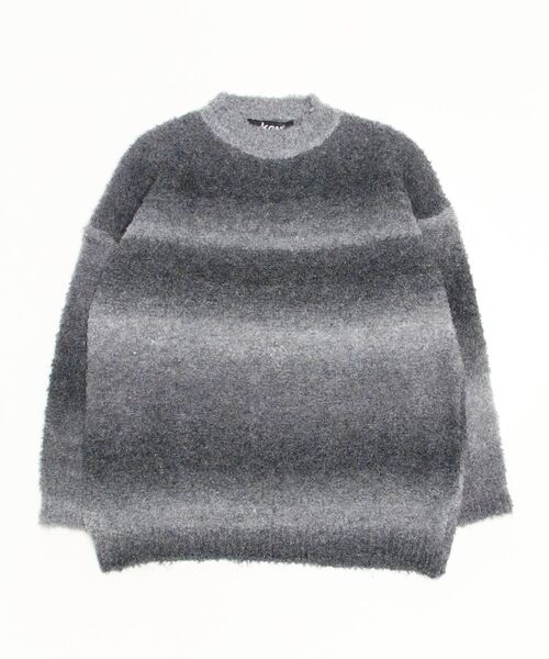 .KOM（ドットコム）の「『.KOM/ドットケーオーエム』グラデーションブークレルーズフィットニット【Y】【CN】（ニット/セーター・レディース・カーキ/グレー/ブルー/パープル・FREE）」の5枚目の写真