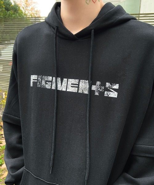 Figments（フィグメンツ）の「フェイクレイヤードパーカー（パーカー・レディース・ブラック/スミクロ/その他1・SMALL/MEDIUM）」の13枚目の写真