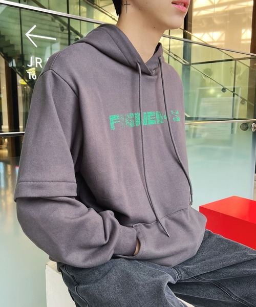 Figments（フィグメンツ）の「フェイクレイヤードパーカー（パーカー・レディース・ブラック/スミクロ/その他1・SMALL/MEDIUM）」の18枚目の写真