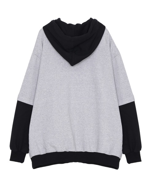 Figments（フィグメンツ）の「フェイクレイヤードパーカー（パーカー・レディース・ブラック/スミクロ/その他1・SMALL/MEDIUM）」の11枚目の写真