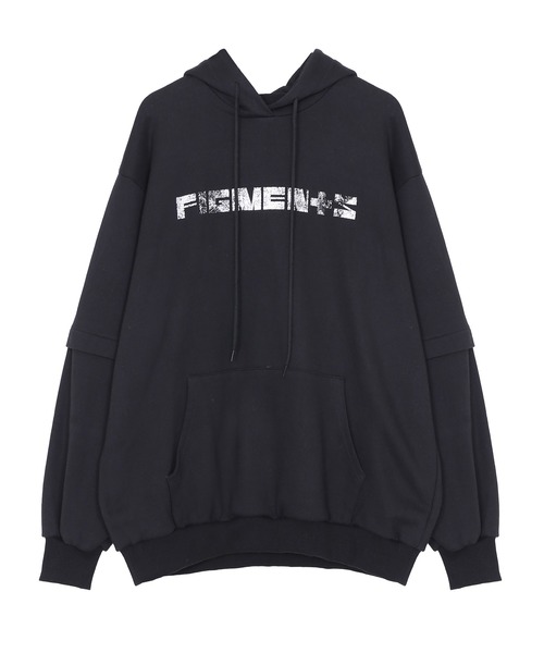 Figments（フィグメンツ）の「フェイクレイヤードパーカー（パーカー・レディース・ブラック/スミクロ/その他1・SMALL/MEDIUM）」の21枚目の写真