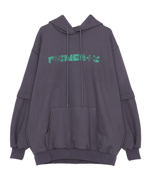 Figments（フィグメンツ）の「フェイクレイヤードパーカー（パーカー・レディース・ブラック/スミクロ/その他1・SMALL/MEDIUM）」の14枚目の写真