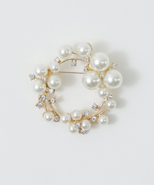 niana（ニアナ）の「ランダムパールサークルブローチ（ブローチ/コサージュ・レディース・ゴールド・FREE）」の8枚目の写真