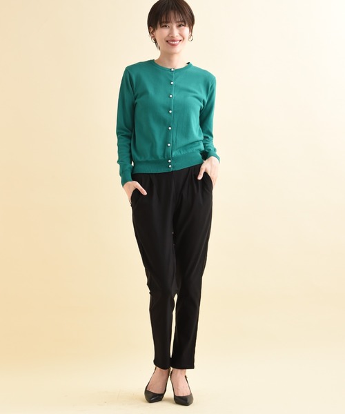 actuel（アクチュエル）の「【マシーンウォッシャブル・ＵＶ・接触冷感】パール釦クルーカーディガン（カーディガン/ボレロ・レディース・オフホワイト/ブルー/ブラック/レッド/グリーン・FREE）」の14枚目の写真