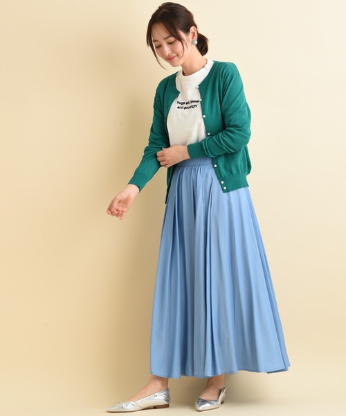 actuel（アクチュエル）の「【マシーンウォッシャブル・ＵＶ・接触冷感】パール釦クルーカーディガン（カーディガン/ボレロ・レディース・オフホワイト/ブルー/ブラック/レッド/グリーン・FREE）」の15枚目の写真