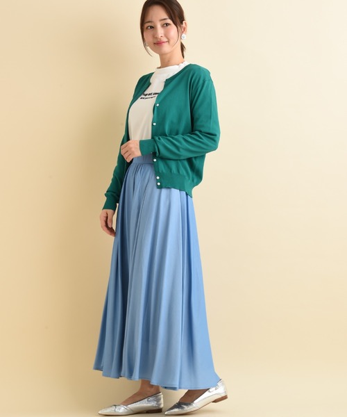 actuel（アクチュエル）の「【マシーンウォッシャブル・ＵＶ・接触冷感】パール釦クルーカーディガン（カーディガン/ボレロ・レディース・オフホワイト/ブルー/ブラック/レッド/グリーン・FREE）」の18枚目の写真