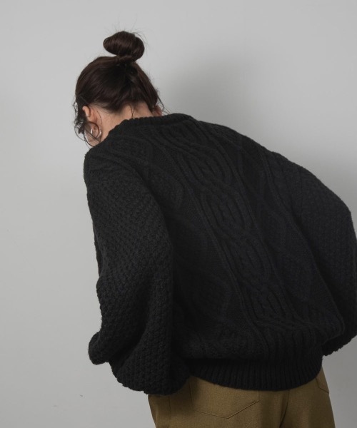NKNIT balloon cable KNIT ブラック balloon cable KNIT – NKNIT
