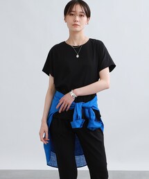 INDIVI | 【洗える/SETUP可能】ヘムデザイン半袖ブラウス(シャツ/ブラウス)