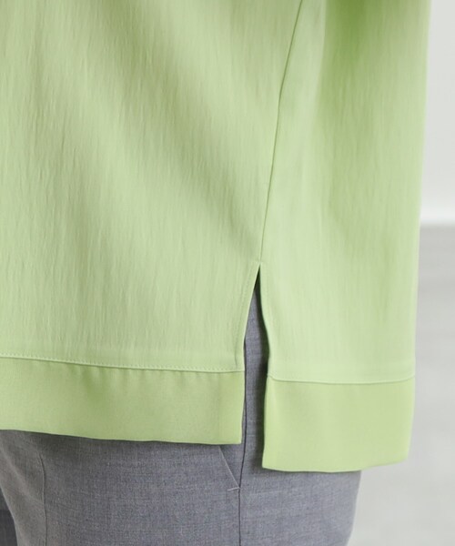 INDIVI（インディヴィ）の「◆【一押しブラウス！/洗える/SETUP可能】ヘムデザイン半袖ブラウス（シャツ/ブラウス・レディース・ライトグレー/ネイビー/オリーブ/ブラック/チャコールグレー/ダークブラウン/ブルー系6/グレー系その他7/ブルー系8/ダークグリーン・38/05/12/13/15 /34）」の18枚目の写真