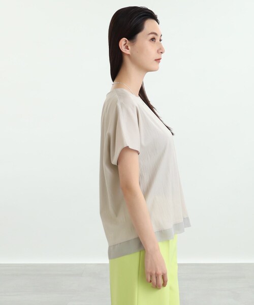 Lace Ladies ブラウス シャツ ボウタイ付き半袖シフォンブラウス