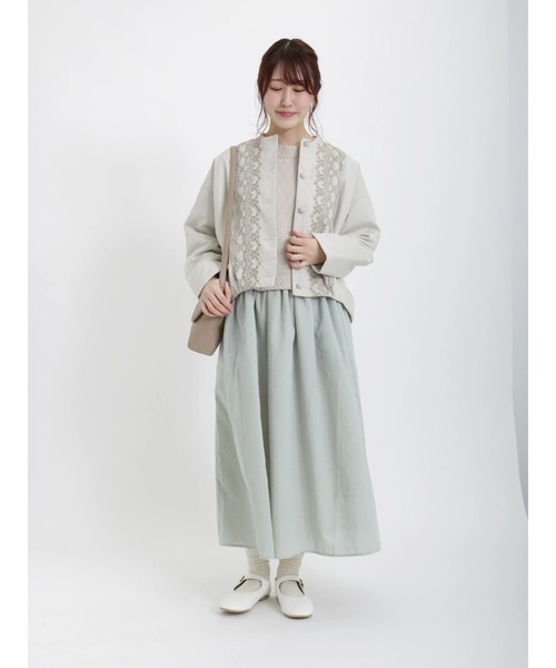 Samansa Mos2（サマンサ モスモス）の「中綿刺繍ジャケット（ノー