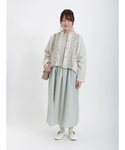 Samansa Mos2（サマンサ モスモス）の「中綿刺繍ジャケット（ノー