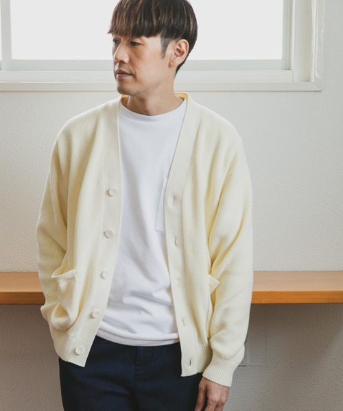 URBAN RESEARCH DOORS（アーバンリサーチドアーズ）の「ハードニットカーディガン（カーディガン/ボレロ・メンズ・ホワイト/ネイビー/グリーン系その他/オレンジ・MEDIUM/LARGE）」の18枚目の写真