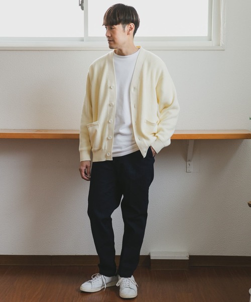 URBAN RESEARCH DOORS（アーバンリサーチドアーズ）の「ハードニットカーディガン（カーディガン/ボレロ・メンズ・ホワイト/ネイビー/グリーン系その他/オレンジ・MEDIUM/LARGE）」の8枚目の写真