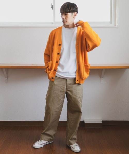 URBAN RESEARCH DOORS（アーバンリサーチドアーズ）の「ハードニットカーディガン（カーディガン/ボレロ・メンズ・ホワイト/ネイビー/グリーン系その他/オレンジ・MEDIUM/LARGE）」の14枚目の写真