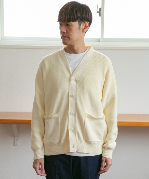 URBAN RESEARCH DOORS（アーバンリサーチドアーズ）の「ハードニットカーディガン（カーディガン/ボレロ・メンズ・ホワイト/ネイビー/グリーン系その他/オレンジ・MEDIUM/LARGE）」の22枚目の写真