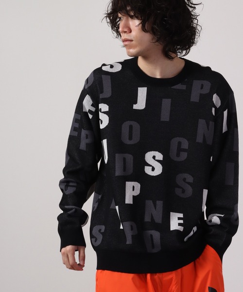 【セール】Jacquard crew-neck knit sweater / ジャガード クルーネックニットセーター unisex（ニット/セーター）｜EVOLUTION（エボリューション）