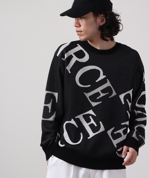 【セール】Jacquard crew-neck knit sweater / ジャガード クルーネックニットセーター unisex（ニット/セーター）｜EVOLUTION（エボリューション）
