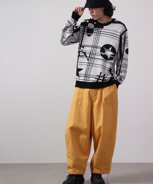 【セール】Jacquard crew-neck knit sweater / ジャガード クルーネックニットセーター unisex（ニット/セーター）｜EVOLUTION（エボリューション）