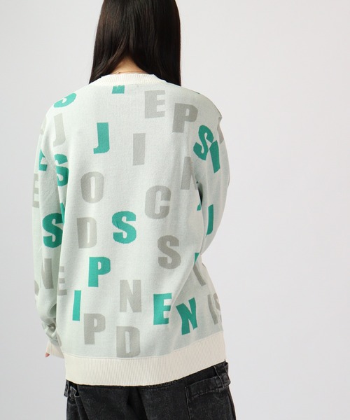 【セール】Jacquard crew-neck knit sweater / ジャガード クルーネックニットセーター unisex（ニット/セーター）｜EVOLUTION（エボリューション）