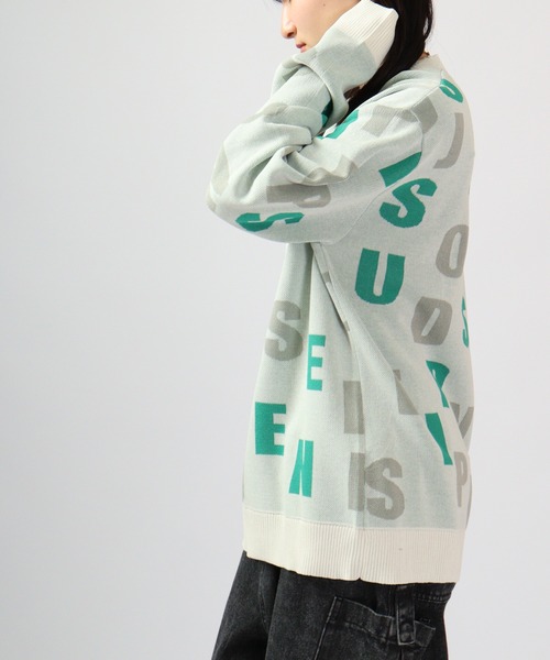 【セール】Jacquard crew-neck knit sweater / ジャガード クルーネックニットセーター unisex（ニット/セーター）｜EVOLUTION（エボリューション）