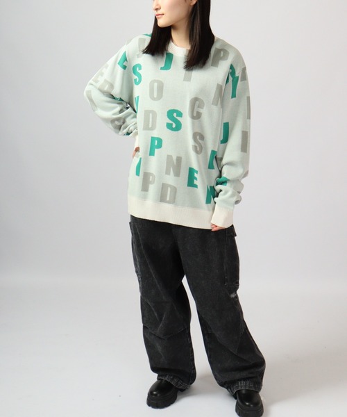 【セール】Jacquard crew-neck knit sweater / ジャガード クルーネックニットセーター unisex（ニット/セーター）｜EVOLUTION（エボリューション）