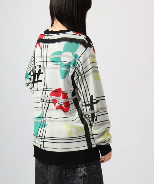 【セール】Jacquard crew-neck knit sweater / ジャガード クルーネックニットセーター unisex（ニット/セーター）｜EVOLUTION（エボリューション）