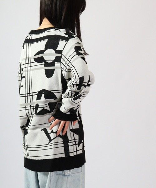 【セール】Jacquard crew-neck knit sweater / ジャガード クルーネックニットセーター unisex（ニット/セーター）｜EVOLUTION（エボリューション）