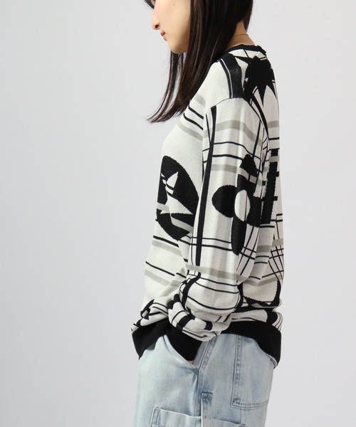 【セール】Jacquard crew-neck knit sweater / ジャガード クルーネックニットセーター unisex（ニット/セーター）｜EVOLUTION（エボリューション）