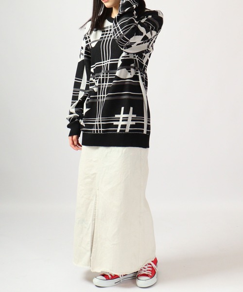 【セール】Jacquard crew-neck knit sweater / ジャガード クルーネックニットセーター unisex（ニット/セーター）｜EVOLUTION（エボリューション）