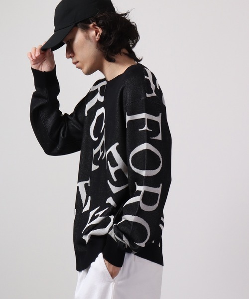 【セール】Jacquard crew-neck knit sweater / ジャガード クルーネックニットセーター unisex（ニット/セーター）｜EVOLUTION（エボリューション）