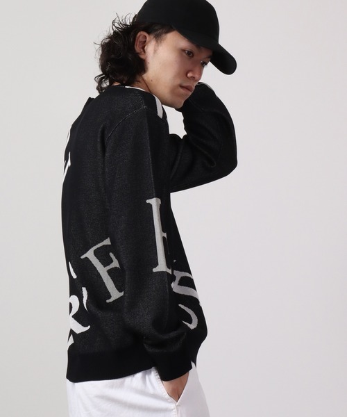 【セール】Jacquard crew-neck knit sweater / ジャガード クルーネックニットセーター unisex（ニット/セーター）｜EVOLUTION（エボリューション）