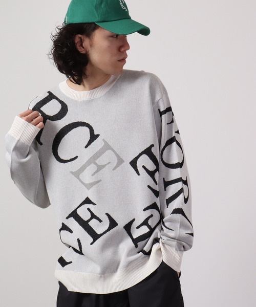【セール】Jacquard crew-neck knit sweater / ジャガード クルーネックニットセーター unisex（ニット/セーター）｜EVOLUTION（エボリューション）