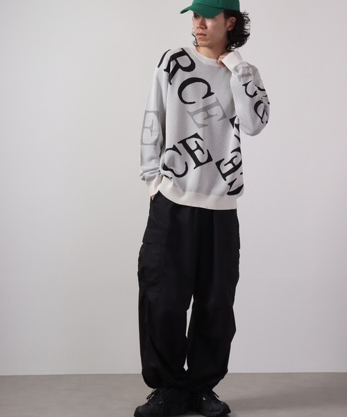 【セール】Jacquard crew-neck knit sweater / ジャガード クルーネックニットセーター unisex（ニット/セーター）｜EVOLUTION（エボリューション）
