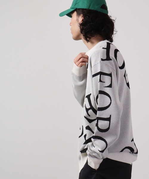 【セール】Jacquard crew-neck knit sweater / ジャガード クルーネックニットセーター unisex（ニット/セーター）｜EVOLUTION（エボリューション）