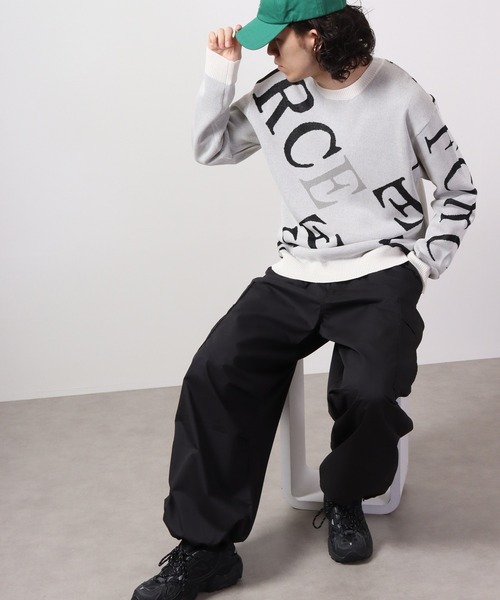 【セール】Jacquard crew-neck knit sweater / ジャガード クルーネックニットセーター unisex（ニット/セーター）｜EVOLUTION（エボリューション）