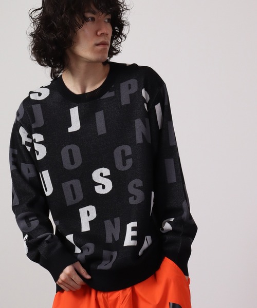 【セール】Jacquard crew-neck knit sweater / ジャガード クルーネックニットセーター unisex（ニット/セーター）｜EVOLUTION（エボリューション）