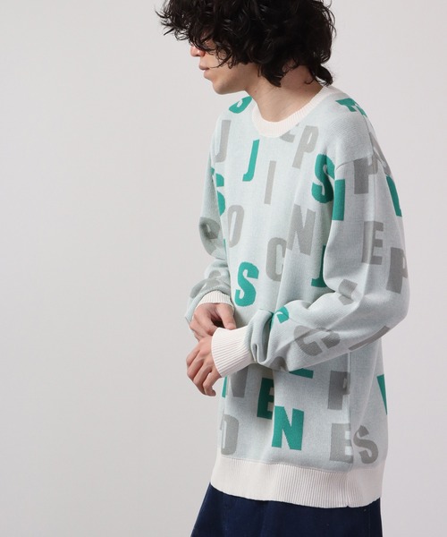 【セール】Jacquard crew-neck knit sweater / ジャガード クルーネックニットセーター unisex（ニット/セーター）｜EVOLUTION（エボリューション）