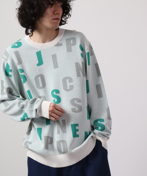【セール】Jacquard crew-neck knit sweater / ジャガード クルーネックニットセーター unisex（ニット/セーター）｜EVOLUTION（エボリューション）