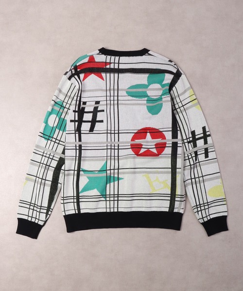 【セール】Jacquard crew-neck knit sweater / ジャガード クルーネックニットセーター unisex（ニット/セーター）｜EVOLUTION（エボリューション）