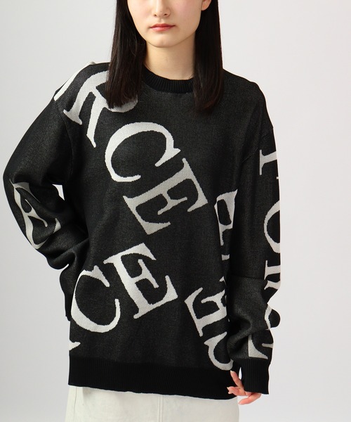 【セール】Jacquard crew-neck knit sweater / ジャガード クルーネックニットセーター unisex（ニット/セーター）｜EVOLUTION（エボリューション）