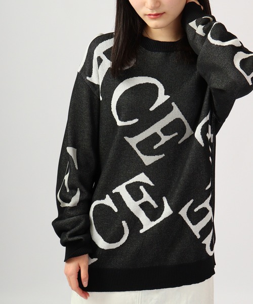 【セール】Jacquard crew-neck knit sweater / ジャガード クルーネックニットセーター unisex（ニット/セーター）｜EVOLUTION（エボリューション）