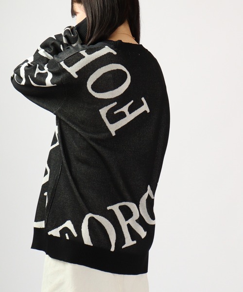 【セール】Jacquard crew-neck knit sweater / ジャガード クルーネックニットセーター unisex（ニット/セーター）｜EVOLUTION（エボリューション）