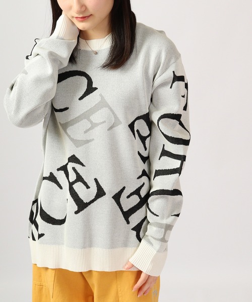 【セール】Jacquard crew-neck knit sweater / ジャガード クルーネックニットセーター unisex（ニット/セーター）｜EVOLUTION（エボリューション）